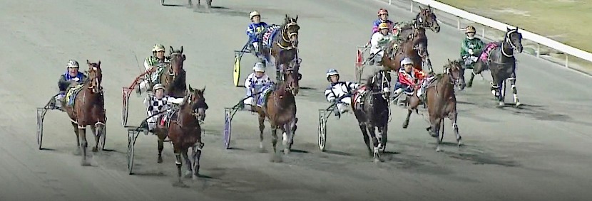 Northview Hustler, extreme right, runs on bravely in the Blacks A Fake after being carted to the rear.