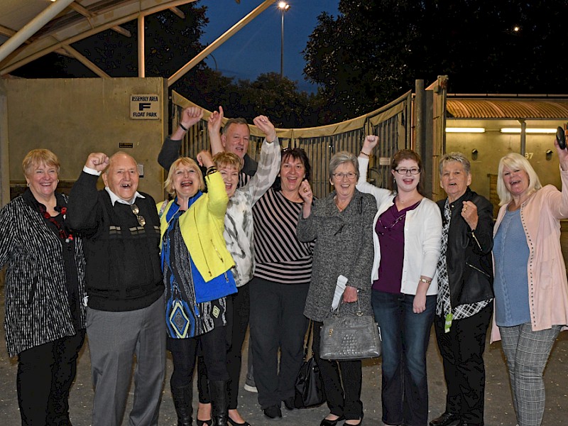 Members of the Make Way partnership celebrate their win. PHOTO: Joel Gillan/Race Images.