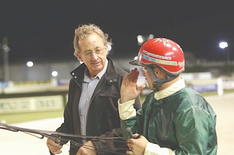 Dynamic duo … trainer Ray Green and driver Zachary Butcher.