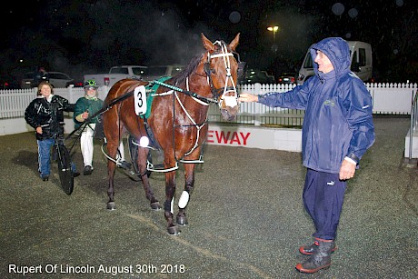 Trainer Ray Green with Rupert Of Lincoln after he won his last start at Cambridge. PHOTO: FokusPhotography.