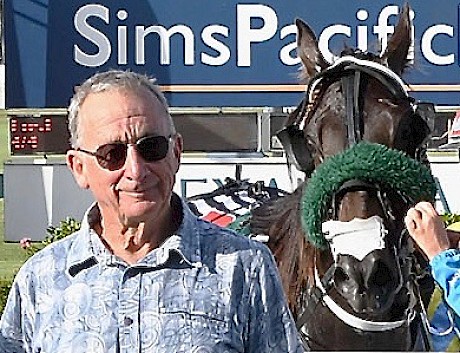 Trainer Ray Green … a relieved man in the winner’s circle.