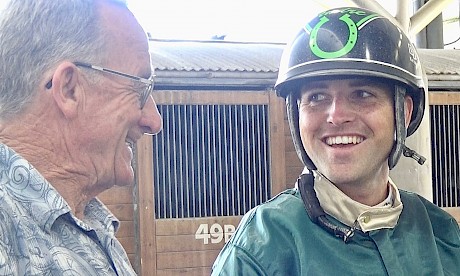 Trainer Ray Green and driver Andre Poutama discuss Friday night’s encouraging debut by Hilary Barry.