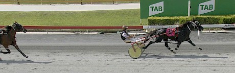 Trojan Banner has his rivals well covered, cruising to a 1:56.2 mile rate for the 2138 metres.