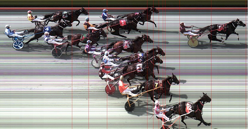 How the photo finish camera captured today’s finish.