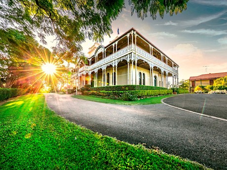 The Woodlands of Marburg mansion was built in 1890 and overlooks picturesque Marburg Valley.