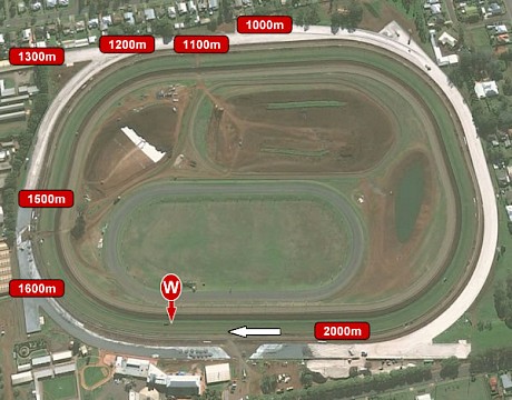 Toowoomba has an uphill rise from the 600 metre mark.