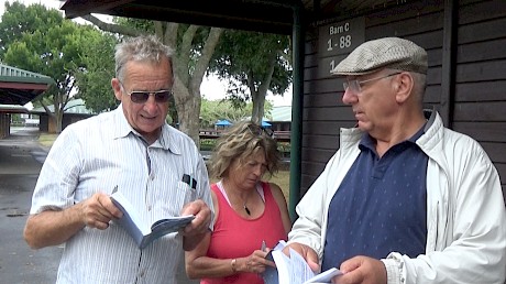 Ray and Debbie Green with Emilio Rosati who paid big money for Line Up in January.