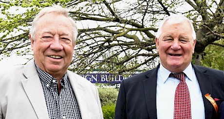 John Street, left, with business manager Ian Middleton, who race Lincoln Thunder together.