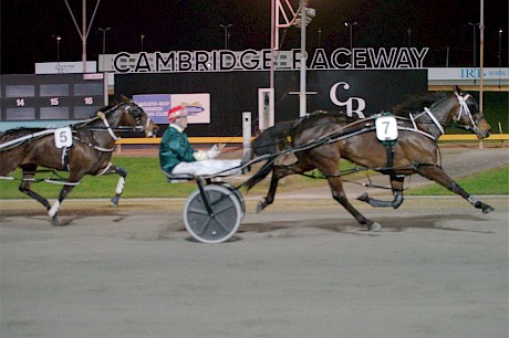 The Empress is unextended to stave off a late bid by Ally Mae at Cambridge. PHOTO: Phil Williams/FokusPhotography.