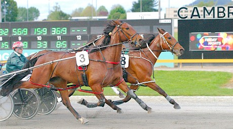 Lindi Lincoln, inner, just holds off the fast-finishing Dancing Chick. PHOTO: Phil Williams/FokusPhotography.