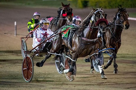 Make Way, pictured winning the Redcliffe Derby, should lead from four on Thursday night. PHOTO: Michael McInally.