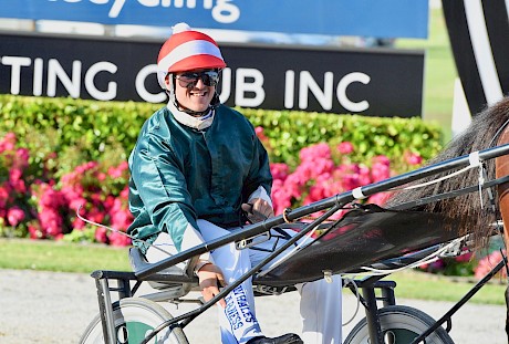 Zachary Butcher is all smiles after landing Hampton Banner a nose winner. PHOTO: Peter Rubery/Race Images.