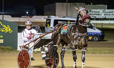 Make Way and Anthony Butt return to scale after winning the Bankstown Cup last start. PHOTO: Ashlea Brennan.