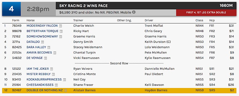 Double Or Nothing runs at 5.28pm NZ time at Albion Park on Thursday.