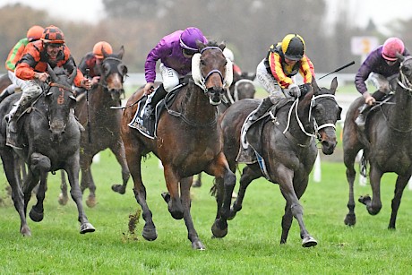 Johnny Lincoln scores one of his two wins in typically game style. PHOTO: Peter Rubery.