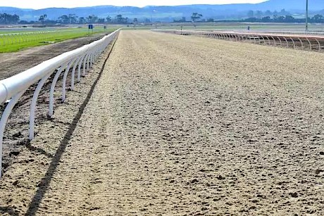 The synthetic track at Pakenham where remedial work was done last year to reduce kickback.