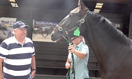 John Street with his impressive colt Argyle, at $210,000 the most expensive of the yearlings he bought in February.