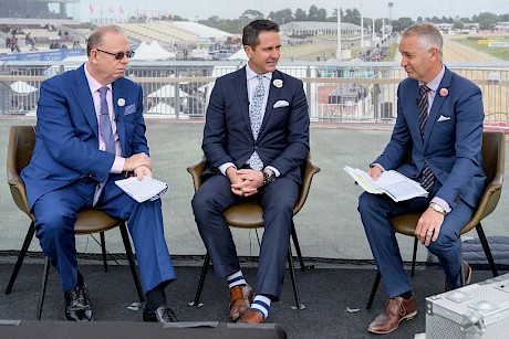 Harness racing’s top three presenters, from left, Craig “The Whale” Thompson, Mick Guerin and now Greg O’Connor have all gone as a result of the TAB’s drastic cost-cutting.