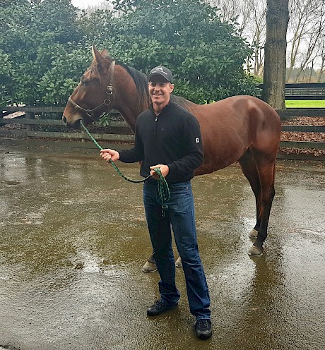 Gareth Paddison witth Captain Nemo at Lincoln Farms.