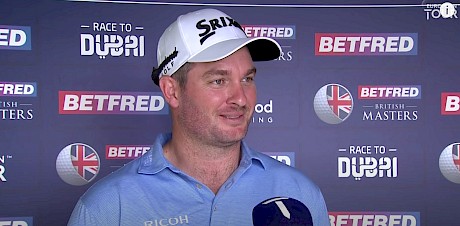 Ryan Fox is interviewed after his eighth placing in the British Masters.