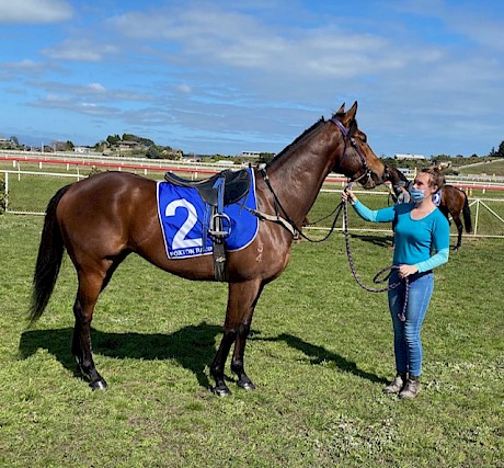 Father Lenihan at today’s Foxton trials.