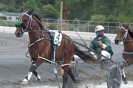 Copy That galloping in his favourite place at Pukekohe, a once familiar sight during his early workouts.