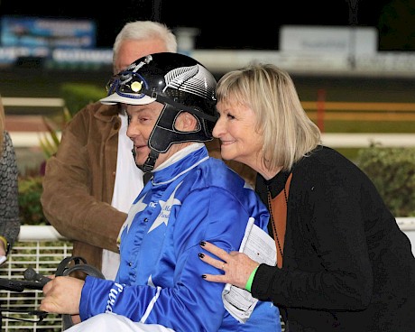 Self Assured’s Melbourne owner Jean Feiss with Mark Purdon.