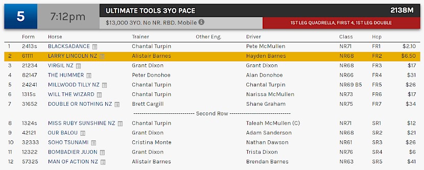 Larry Lincoln and Man Of Action race at 10.12pm NZ time at Albion Park on Saturday night.