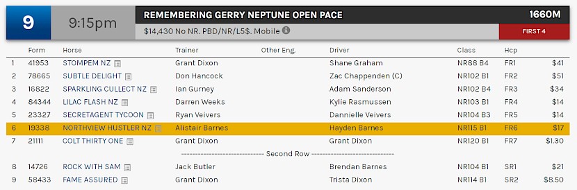 Northview Hustler races at 12.15pm NZ time at Albion Park on Saturday night.