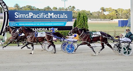 American Dealer tries his hardest but he’s run out of juice after a tough trip in the Harness Million as Aladdin pounces from the trail to beat Shan Noble.