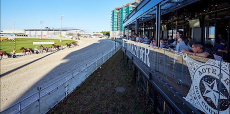 A prime trackside viewing position on the deck at the new Lone Star restaurant at Alexandra Park.