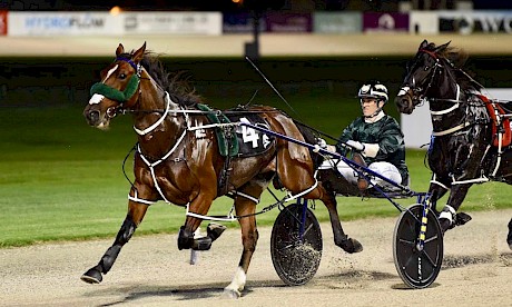 Louie The Punter fights bravely for Zachary Butcher on Friday night. PHOTO: Megan Liefting/Race Images.
