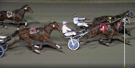 Man Of Action runs on for fourth at Redcliffe in the best closing sectionals of the day.