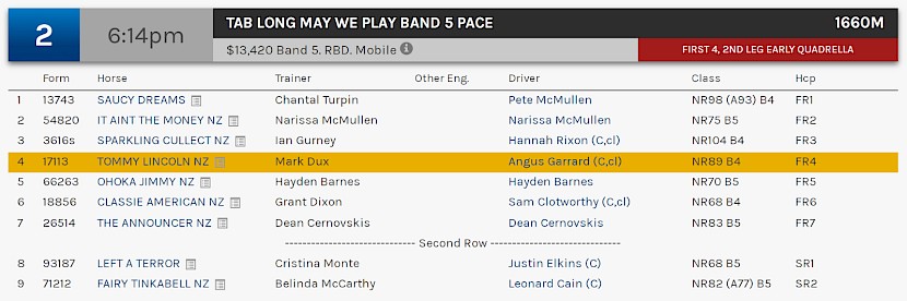 Tommy Lincoln races at 8.14pm NZ time at Albion Park on Saturday night.