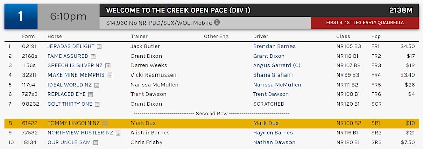 Tommy Lincoln races at 8.10pm NZ time at Albion Park on Saturday night.