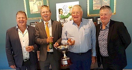 Cup thrills … from left, Bill Gleeson, Stephen Marsh, Ian Middleton and Peter Didham.