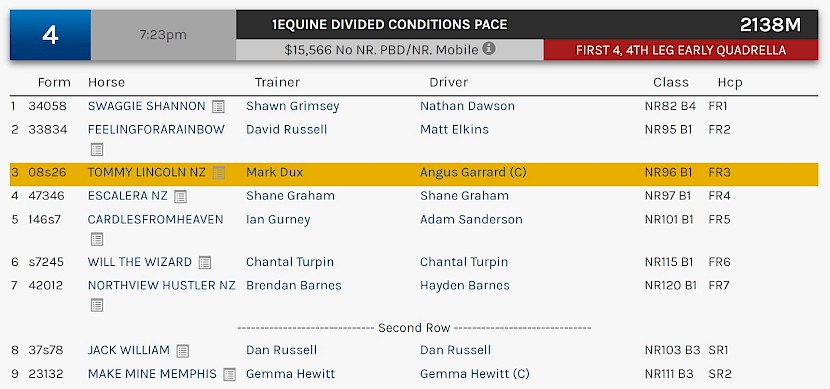 Tommy Lincoln races at 9.23pm NZ time at Albion Park on Saturday night.