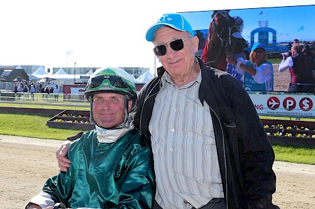 Trainer Ray Green with Blair Orange, who rated Copy That to perfection. PHOTO: Ajay Berry/Race Images.