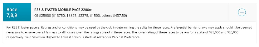 The conditions of the race clearly spelled out field selection would be done from highest rated to lowest.