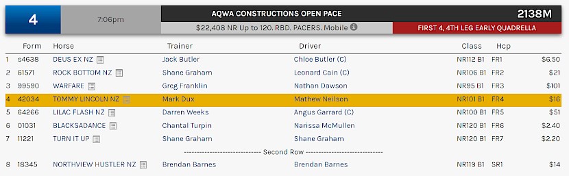 Tommy Lincoln races at 10.06pm NZ time at Albion Park on Saturday night.