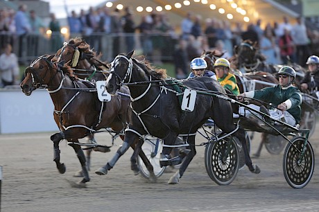 Onyx Shard … winning for Andre Poutama on Grins night at Cambridge. PHOTO: Trish Dunell.
