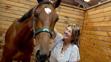 Debbie Green with Sugar Ray Lincoln on sale day.