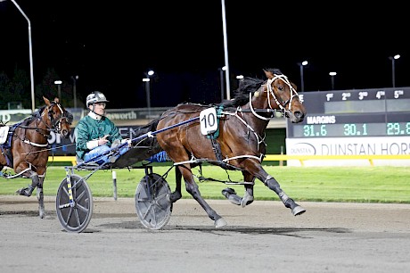 Zachary Butcher, pictured in a recent cakewalk win behind Frankie Major, has been impressed by his continual improvement. PHOTO: Ange Bridson.