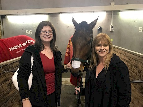 Shannon Flay and sister Brenda with their pride and joy.