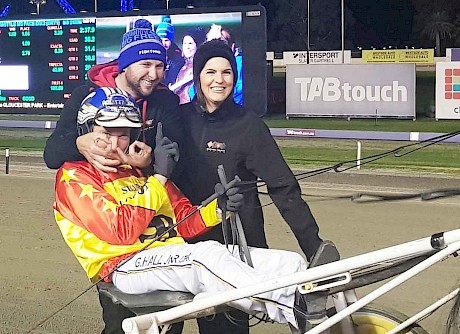 Michael Young celebrates another winner in Perth. PHOTO: Gloucester Park.