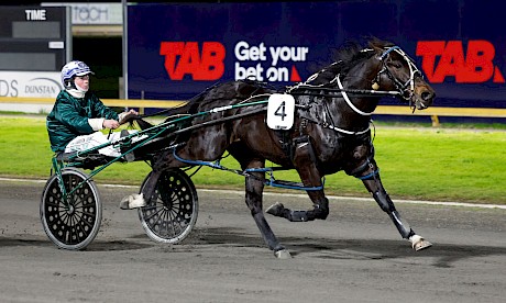 Dreams Of Eric and Harrison Orange are well clear at Cambridge on Thursday night. PHOTO: Ange Bridson/Race Images.