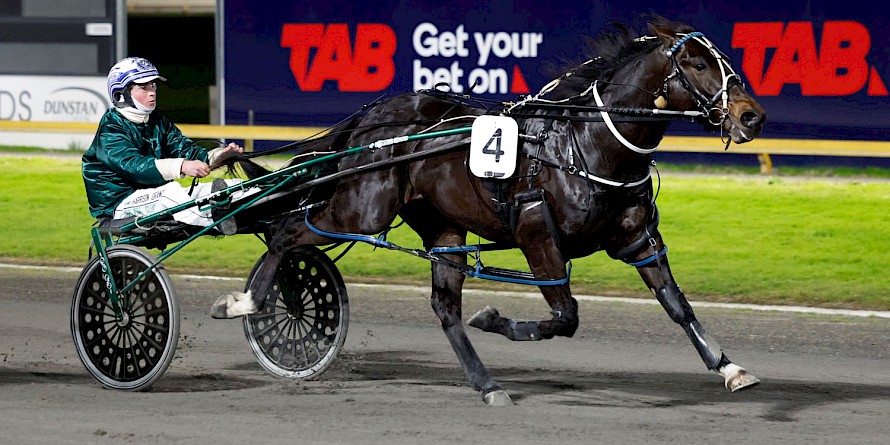 Dreams Of Eric and Harrison Orange are well clear at Cambridge on Thursday night. PHOTO: Ange Bridson/Race Images.