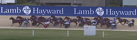 800 metres from home and Debbie Lincoln is last, tagging onto the back of eventual winner Arafura.