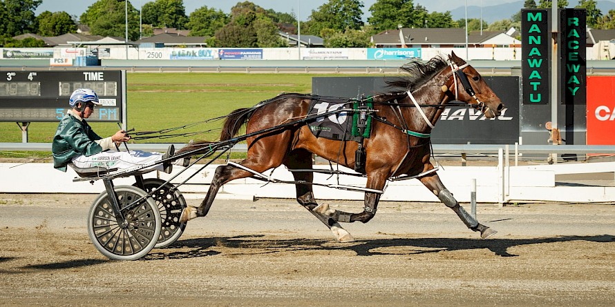 GLAD THAT’S OVER : Harrison Orange finally gets to relax on Spiritual Bliss. PHOTO: Jack McKenzie/Race Images.